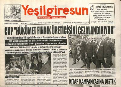 Yeşil Giresun Gazetesi 1 Mart 2006 - CHP Hükümet Fındık Üreticisini Cezalandırıyor GZ101602 - 2