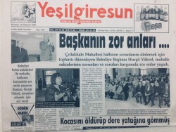 Yeşil Giresun Gazetesi 1 Mart 2008 Başkanın Zor Anları GZ46527 - 1