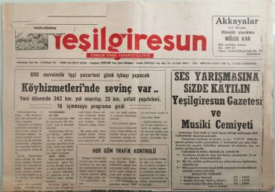 Yeşil Giresun Gazetesi 1 Mayıs 1993 Poliste Bir Mayıs Alarmı -GZ37951 - 1