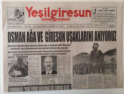 Yeşil Giresun Gazetesi 1 Nisan 2006 - Osman Ağa Ve Giresun Uşaklarını Anıyoruz GZ28902 - 1