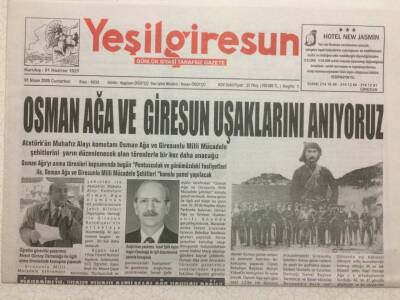 Yeşil Giresun Gazetesi 1 Nisan 2006 - Osman Ağa Ve Giresun Uşaklarını Anıyoruz GZ29968 - 1