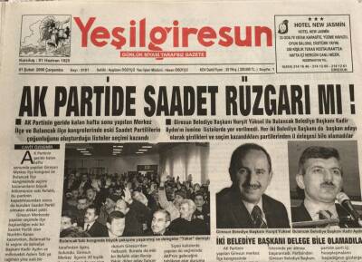 Yeşil Giresun Gazetesi 1 Şubat 2006-Giresunspor Kupaya Uçuyor GZ45572 - 1