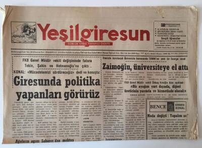 Yeşil Giresun Gazetesi 10 Ağustos 1994 - Ağaların Ağası Sabancıdan Mektup GZ10980 - 2