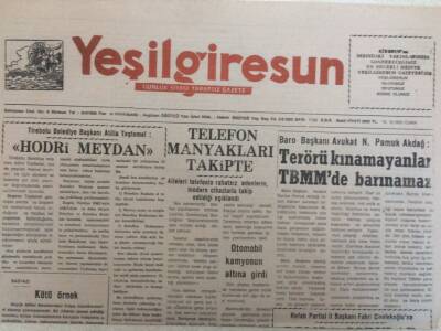 Yeşil Giresun Gazetesi 10 Aralık 1993 - Telefon Manyakları Takipte GZ35244 - 1