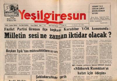 Yeşil Giresun Gazetesi 10 Aralık 1999 - Şebinkarahisar Tarih Kültür Sempozyumu Çalışmaları Sürüyor GZ77988 - 1