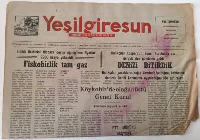 Yeşil Giresun Gazetesi - 10 Ekim 1989 - Köykobirde Olağan Üstü Genel Kurul - GZ43828 - 2