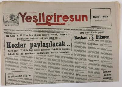 Yeşil Giresun Gazetesi 10 Ekim 1994 - Fiskobirlik İşçisinin Önünde Her İki Sendikanın Açıklamaları Merakla Bekleniyor GZ13354 - 2