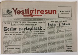 Yeşil Giresun Gazetesi 10 Ekim 1994 - Fiskobirlik İşçisinin Önünde Her İki Sendikanın Açıklamaları Merakla Bekleniyor GZ13355 - 1