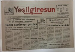 Yeşil Giresun Gazetesi 10 Kasım 1994 - Gözler Randevuya Çevrildi GZ13352 - 1