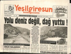 Yeşil Giresun Gazetesi 10 Mart 2008 - Yolu Deniz Değil Dağ Yuttu GZ101633 - 1
