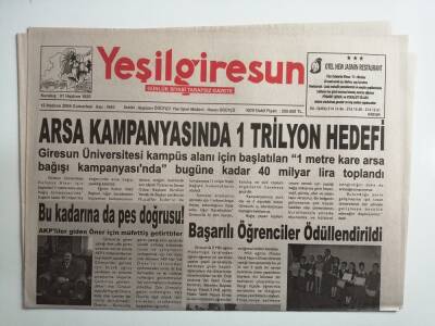 Yeşil Giresun gazetesi 12 Hazıran 2004-Başarılı Öğrenciler Ödüllendirildi-GZ14477 - 1