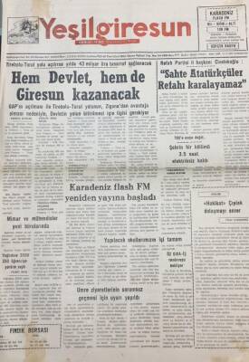 Yeşil Giresun Gazetesi 12 Kasım 1994 Sahte Atatürkçüler Refahı Karalayamaz GZ26098 - 1