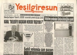 Yeşil Giresun Gazetesi 12 Mart 2008 - Sahil Yolunda Can Pazarı GZ101631 - 2