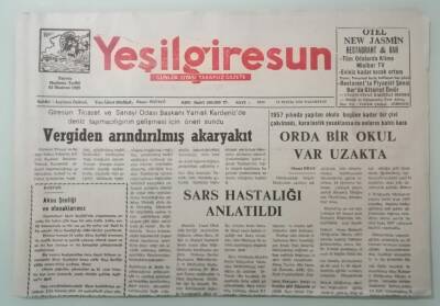 Yeşil Giresun Gazetesi 12 Mayıs 2003 Vergiden Arındırılmış Akaryakıt -GZ33369 - 1