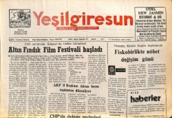 Yeşil Giresun Gazetesi 13 Haziran 2003 - Altın Fındık Film Festivali Başladı GZ101618 - 2