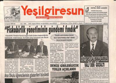 Yeşil Giresun Gazetesi 13 Haziran 2006 - Tirebolu Yalıköy Balıkçı Barınağı Yapılıyor GZ108329 - 1