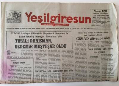 Yeşil Giresun Gazetesi - 13 Ocak 1992 - GİSAD Güvence Aldı - GZ43855 - 2