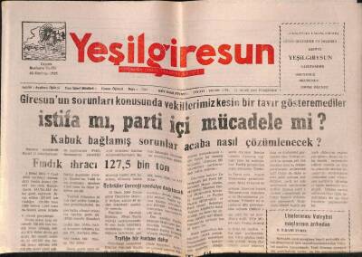 Yeşil Giresun Gazetesi 13 Ocak 2000 - TRT Tarıma Ağırlık Veriyor GZ77906 - 1