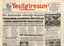 Yeşil Giresun Gazetesi 13 Şubat 2006 - FKMİB Fındık Rekoltesinde Görüş Birliği Şart GZ101580 - 1