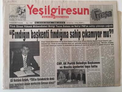 Yeşil Giresun Gazetesi 15 Ocak 2009 - Fındığın Başkenti Fındığına Sahip Çıkamıyor Mu ? GZ28916 - 1