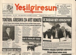 Yeşil Giresun Gazetesi 15 Şubat 2006 - TOKİden Giresuna 234 Afet Konutu GZ101582 - 1