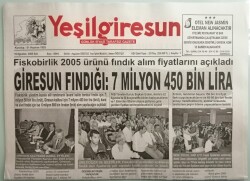 Yeşil Giresun Gazetesi 16 Ağustos 2005 Vali Kocatepe Köylerimizin Sorunlarını Bitirmekte Kararlıyız -GZ44266 - 1