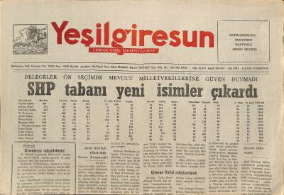 Yeşil Giresun Gazetesi 16 Eylül 1991 - Bektaş Yaylasına Turistik Makyaj GZ115819 - 1