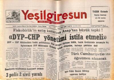 Yeşil Giresun Gazetesi 16 Şubat 1996 - DYP-CHP Yönetimi İstifa Etmeli GZ108061 - 1