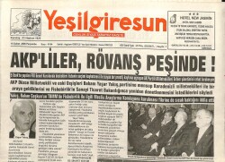 Yeşil Giresun Gazetesi 16 Şubat 2006 - AKPliler Rövanş Peşinde GZ101583 - 2