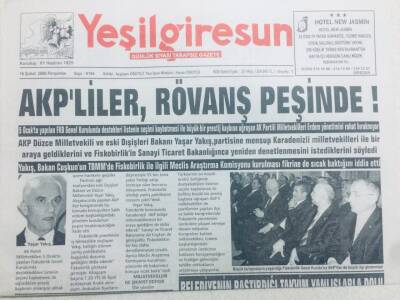 Yeşil Giresun Gazetesi 16 Şubat 2006 - AKPliler Rövanş Peşinde GZ40760 - 1