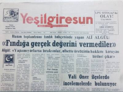 Yeşil Giresun Gazetesi 17 Ağustos 2000 - Fındığa Gerçek Değerini Vermediler GZ40778 - 1
