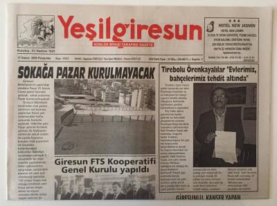 Yeşil Giresun Gazetesi 17 Kasım 2005 - Giresunlu , Kanser Yapan Borulardan Su İçmekten Kurtuluyor GZ28659 - 1