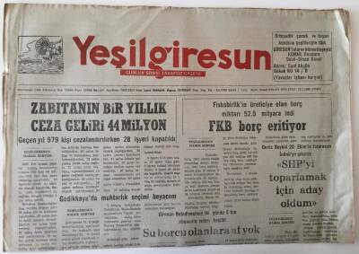 Yeşil Giresun Gazetesi - 17 Ocak 1992 - FKB Borç Eritiyor - GZ43862 - 1