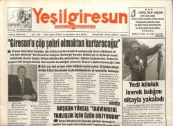 Yeşil Giresun Gazetesi 17 Şubat 2006 - Giresunu Çöp Şehri Olmaktan Kurtaracağız GZ101584 - 2