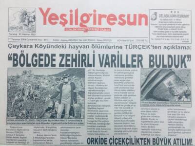 Yeşil Giresun Gazetesi 17 Temmuz 2004 - Bölgede Zehirli Variller Bulduk GZ40759 - 1