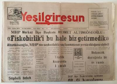 Yeşil Giresun Gazetesi 18 Aralık 1999 - Fiskobirliği Bu Hale Biz Getirmedik GZ28667 - 1