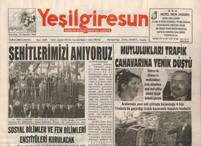 Yeşil Giresun Gazetesi 18 Mart 2006 - Şehitlerimizi Anıyoruz GZ108738 - 1