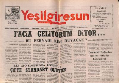 Yeşil Giresun Gazetesi 18 Ocak 2000 - Giresunspor Çalışmalara Başladı GZ77914 - 1
