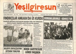 Yeşil Giresun Gazetesi 18 Şubat 2006 - Fındıkçılar Ankarada Üs Kurdu GZ101585 - 2