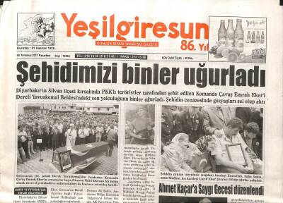 Yeşil Giresun Gazetesi 18 Temmuz 2011 - Giresunspor Yönetim Kurulu Maddi Sorunda Çıkış Yolu Bulamıyor GZ108033 - 1