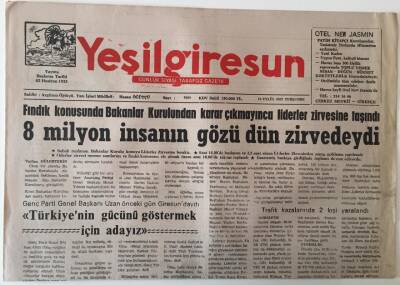 Yeşil Giresun Gazetesi 19 Eylül 2002 - 8 Milyon İnsanın Gözü Dün Zirvedeydi GZ28977 - 1