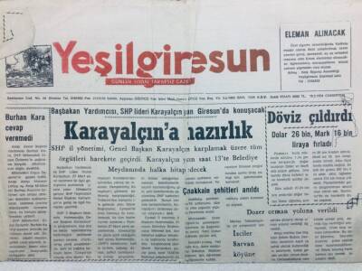 Yeşil Giresun Gazetesi 19 Mart 1994 - Karayalçına Hazırlık GZ41660 - 1