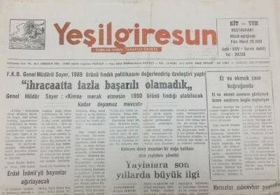 Yeşil Giresun Gazetesi 19 Temmuz 1990 Köykobirde Yönetim Operasyonu GZ30951 - 1