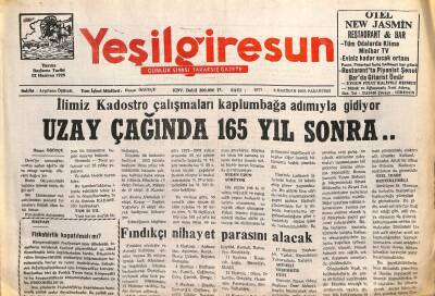 Yeşil Giresun Gazetesi 2 Haziran 2003 - Kadosto Çalışmaları Kamlumbağa Hızında GZ101622 - 2