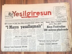 Yeşil Giresun Gazetesi 2 Mayıs 1995 - 1 Mayıs Yasallaşmalı GZ1699 - 2