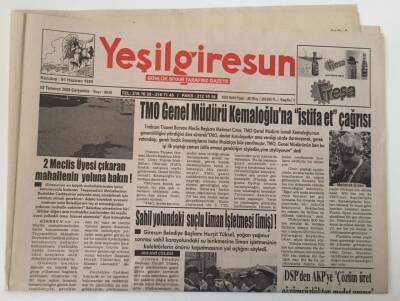 Yeşil Giresun Gazetesi - 2 Temmuz 2008 - Sahil Yolundaki Suçlu Liman İşletmesi(imiş) - GZ43826 - 2