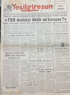 Yeşil Giresun Gazetesi 20 Ekim 1994 Kaçak Tütün Ele Geçti GZ30701 - 1