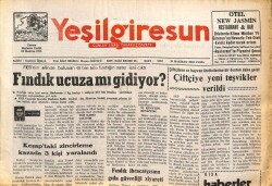 Yeşil Giresun Gazetesi 20 Haziran 2003 - Fındık Ucuza mı Gidiyor GZ101627 - 1
