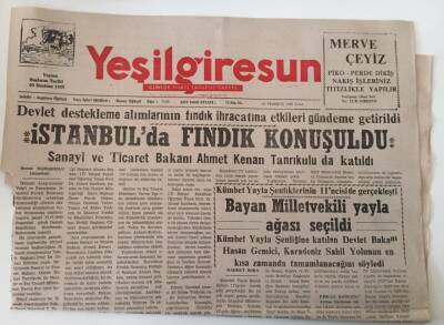 Yeşil Giresun Gazetesi - 20 Temmuz 1999 - İstanbulda Fındık Konuşuldu , Kümbet Yayla Şenliklerinin 11ncisi de Gerçekleşti - GZ43821 - 2