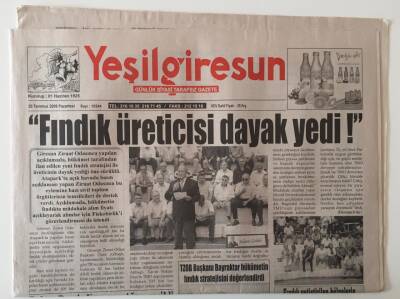 Yeşil Giresun Gazetesi 20 Temmuz 2009 - Fındık Üreticisi Dayak Yedi ! GZ31016 - 1